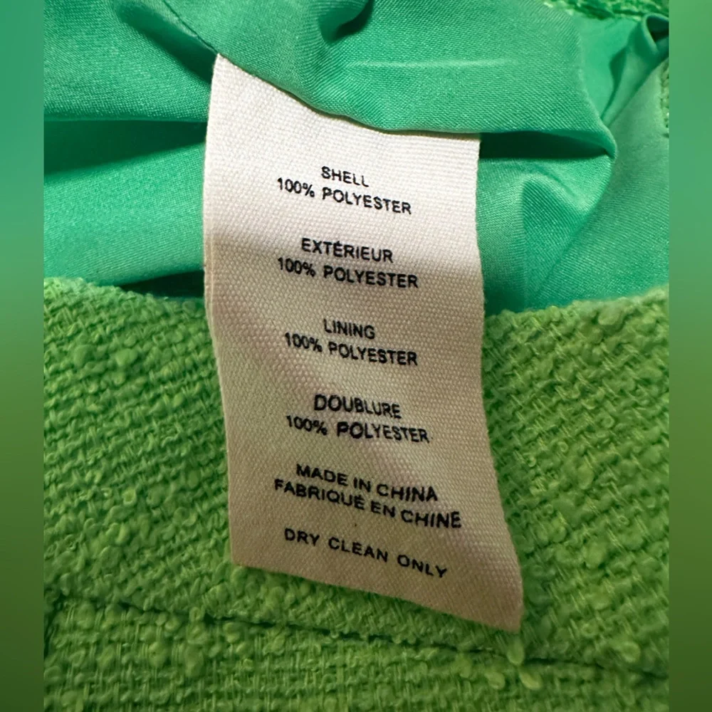 L'AGENCE Ashton Tweed Shorts in Lime Green NWT - Picture 8 of 8